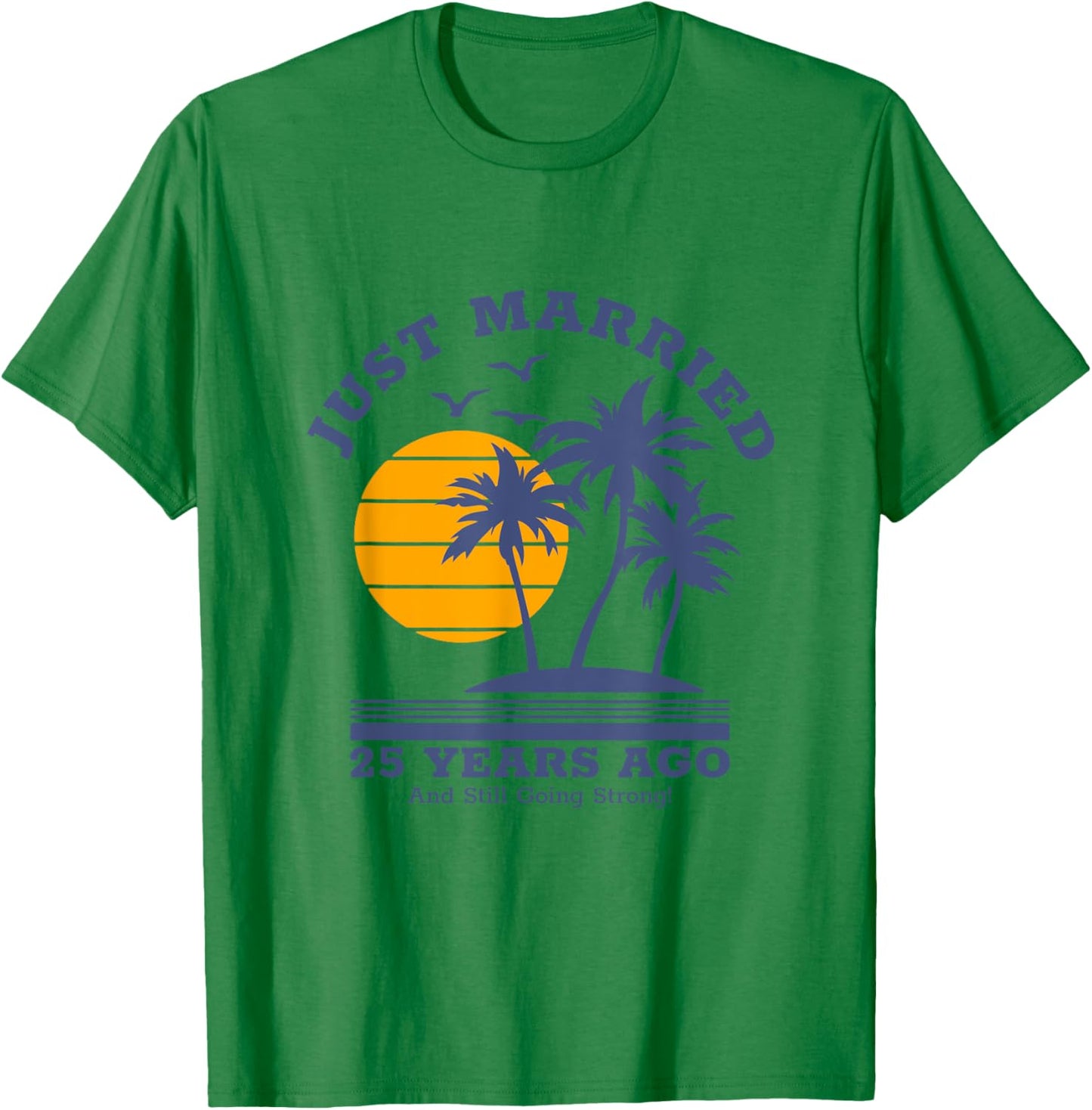 Romantic Matching Couples print - 25th Wedding Anniversary T-Shirt - T-Shirt | Irish Green