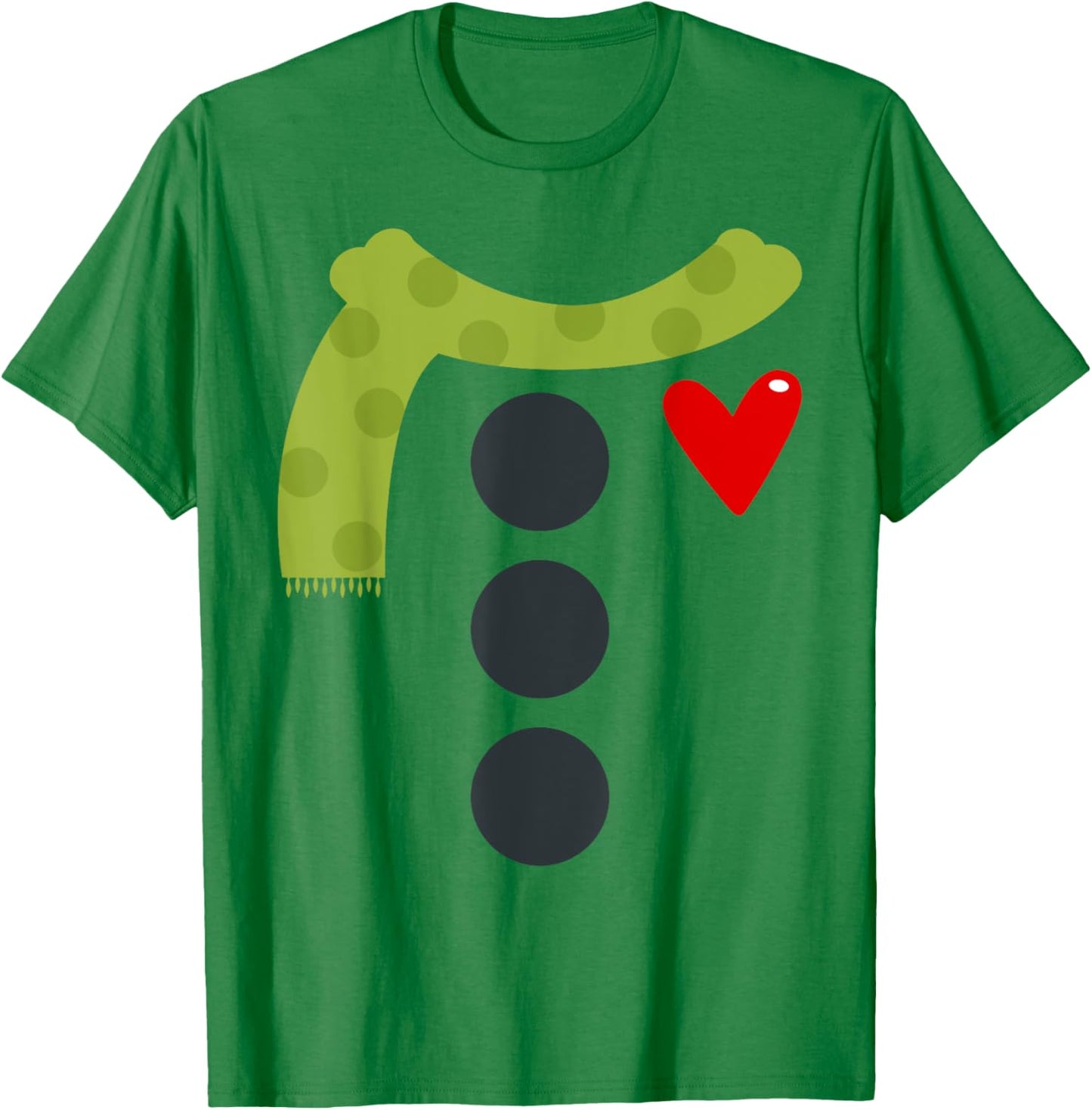 Snowman Buttons Costume Funny Christmas Xmas Men Women Kids T-Shirt - T-Shirt | Irish Green