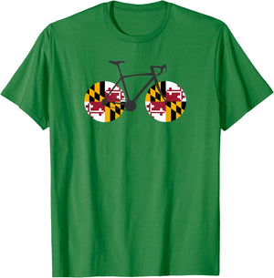 Maryland Flag Cycling T-Shirt - T-Shirt | Irish Green