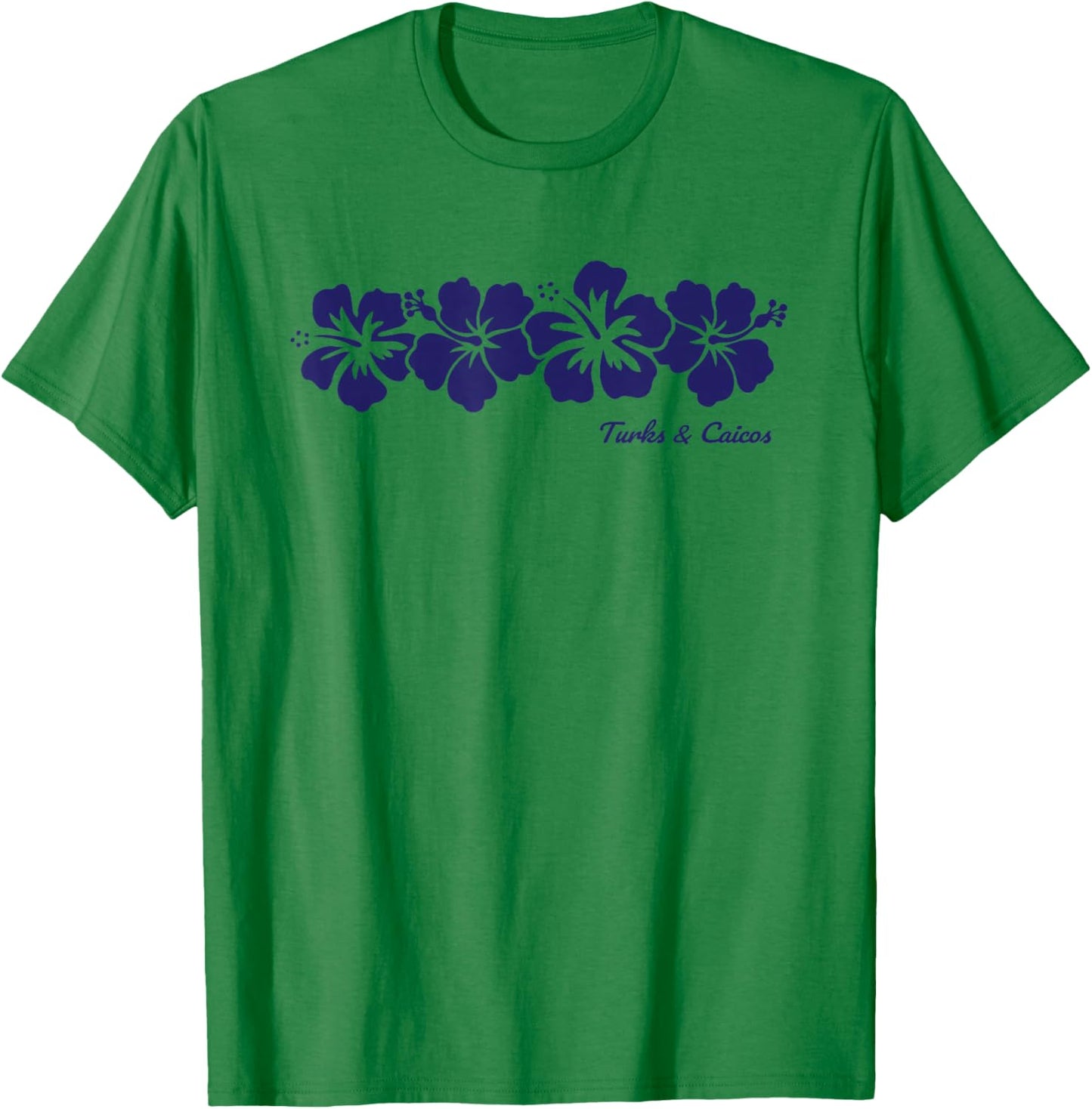 Turks and Caicos Islands Hibiscus Flower Boys Girls Souvenir T-Shirt - T-Shirt | Irish Green