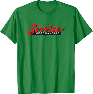 Service Merchandise Classic 1980s Retro Graphic T-Shirt - T-Shirt | Irish Green