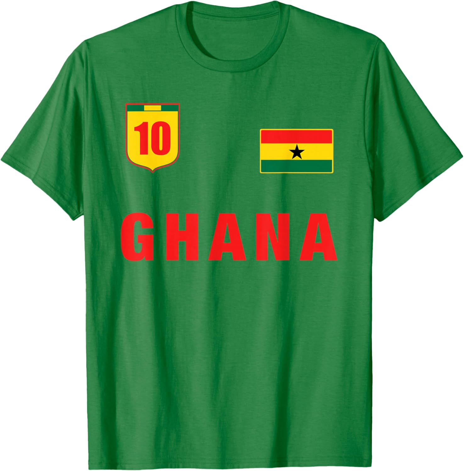 Ghana Fussball Team Fan Trikot Weiß Ghana Outfit Design T-Shirt - T-Shirt | Irish Green