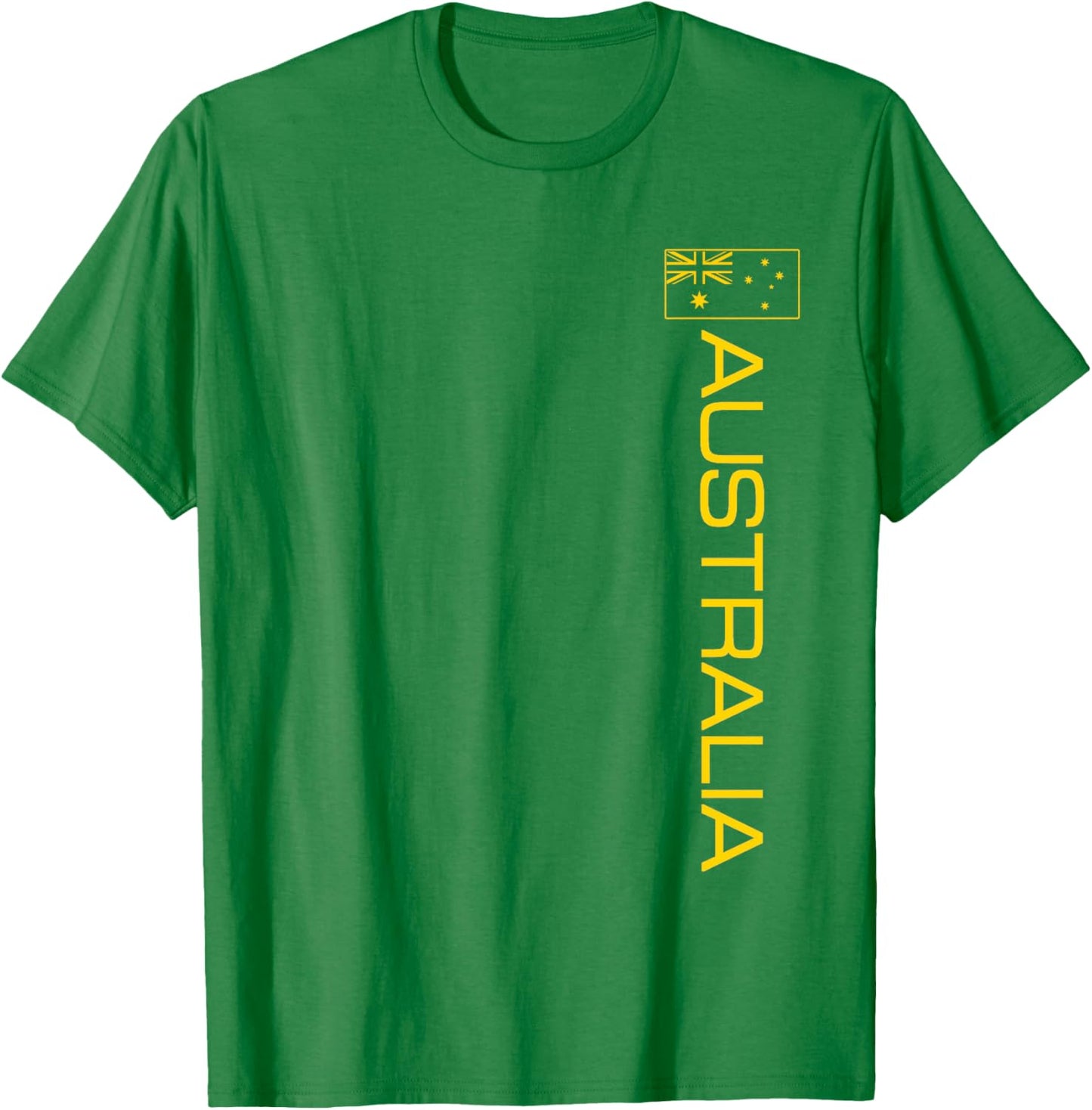 Australia Flag Australian Athletic Sports Vertical Style T-Shirt - T-Shirt | Irish Green