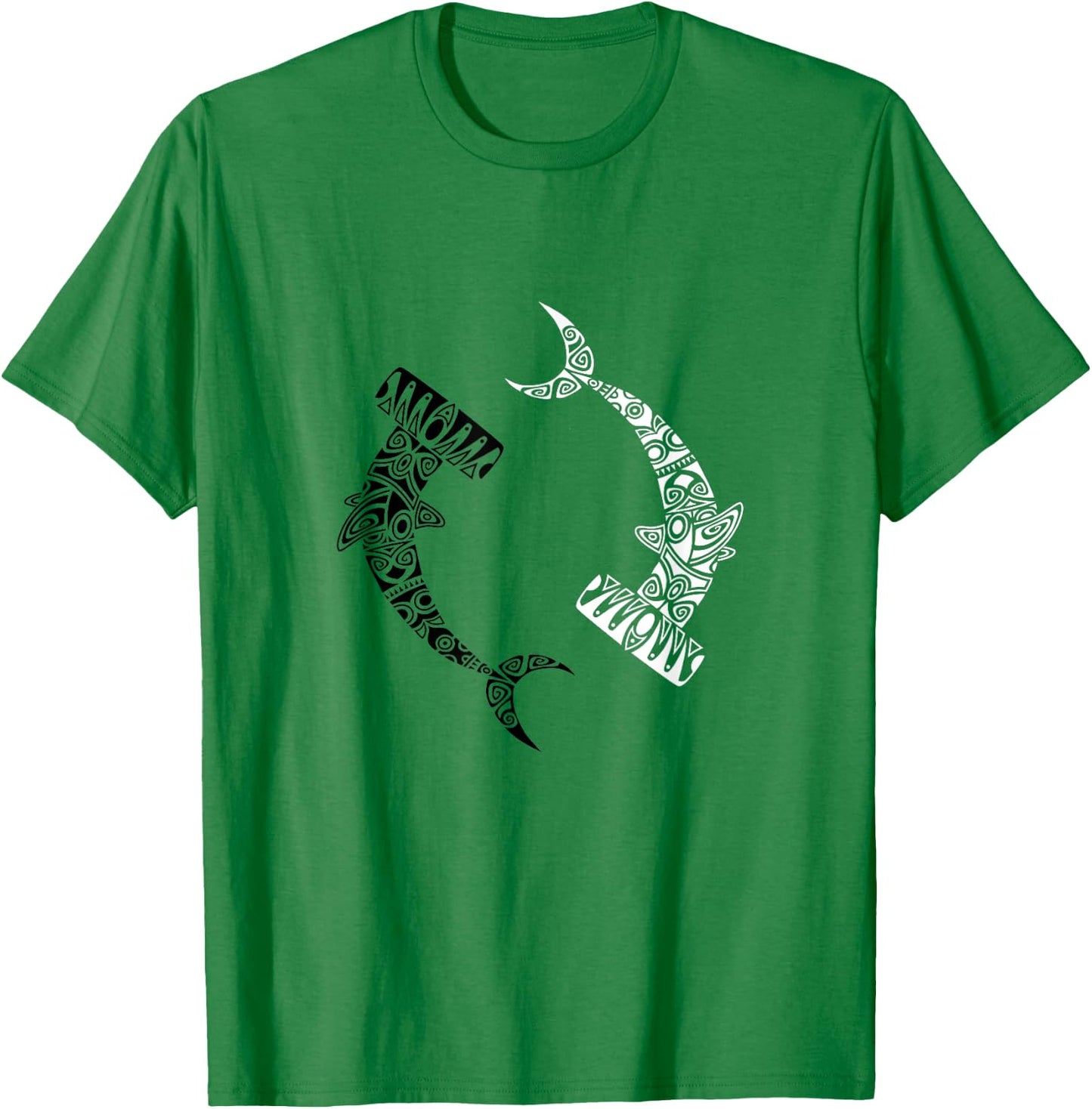 Shark fish diving mandala design T-Shirt - T-Shirt | Irish Green