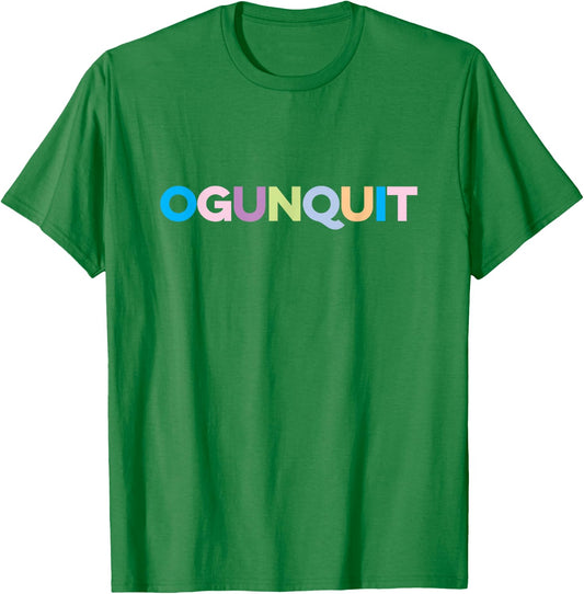 Ogunquit Maine Colorful Vacation T-Shirt - T-Shirt | Irish Green