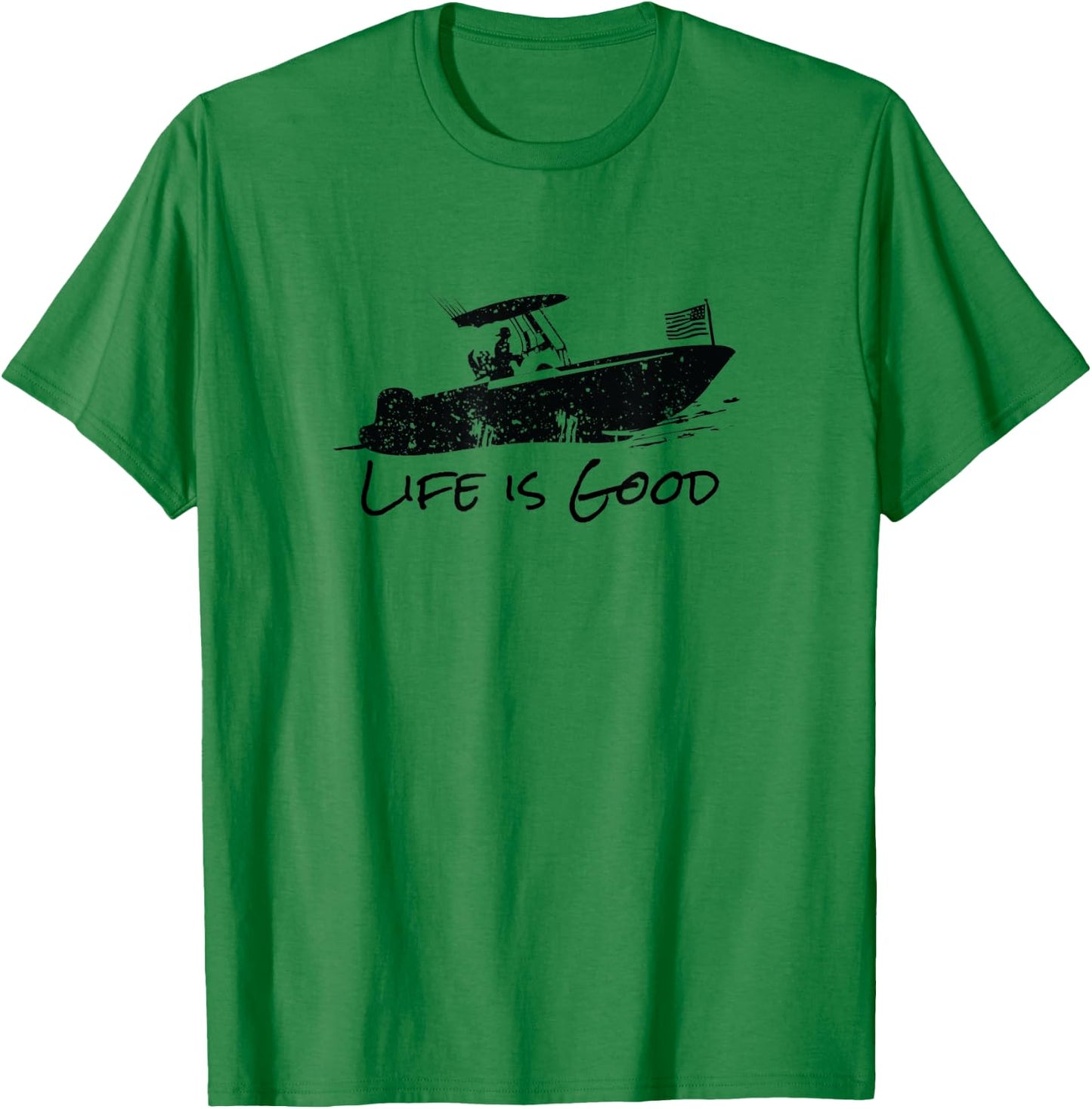 Center Console, Boating, Fishing Boat, Pontoon, TriToon T-Shirt - T-Shirt | Irish Green