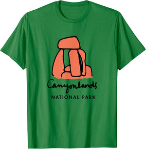 Family Vacation Design - Retro Canyonlands National Park T-Shirt - T-Shirt | Irish Green