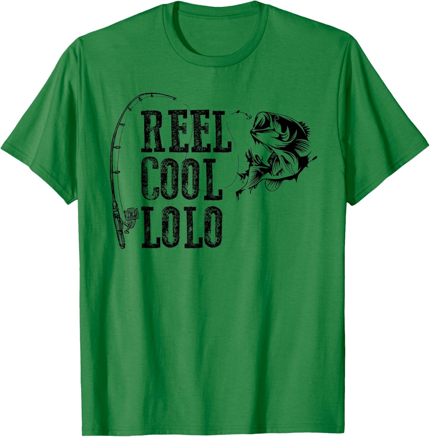 Lolo Fishing: Reel Cool Lolo Funny Gift T-Shirt - T-Shirt | Irish Green