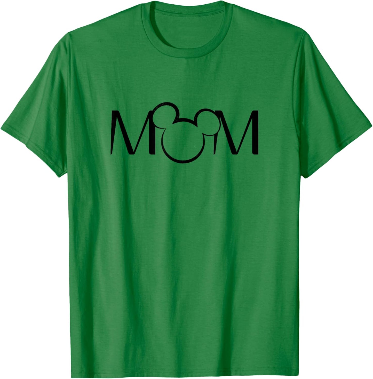 Disney Mickey And Friends Mom Mickey Ears Text Logo T-Shirt - T-Shirt | Irish Green