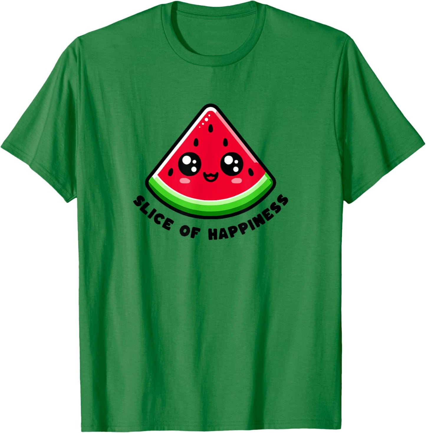 Slice Of Happiness Kawaii Watermelon Summer T-Shirt - T-Shirt | Irish Green