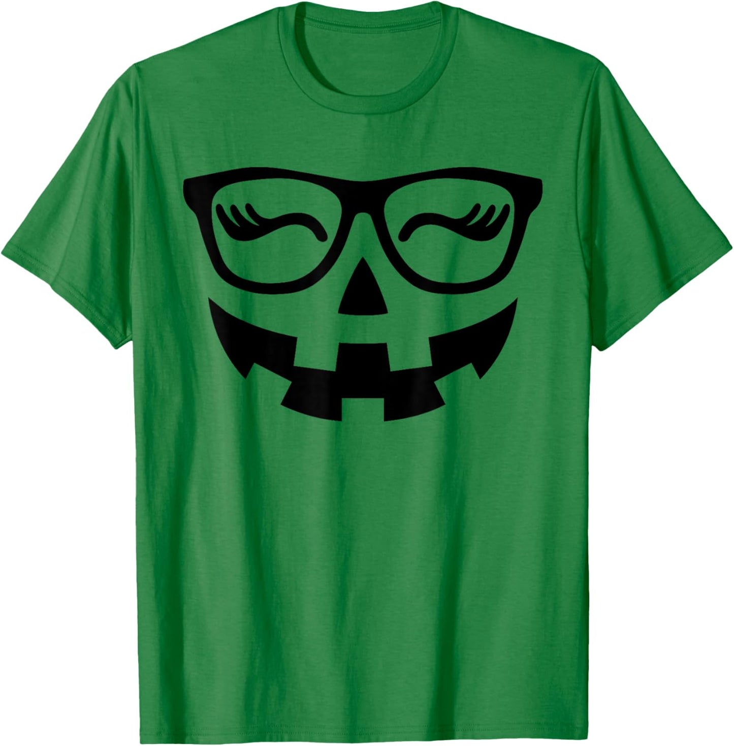 Jack O Lantern Face Pumpkin Glasses Hallowen Costume Nerd T-Shirt - T-Shirt | Irish Green