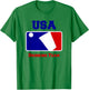 USA Drinking Team Funny Party Beer Pong Game T-Shirt - T-Shirt | Irish Green
