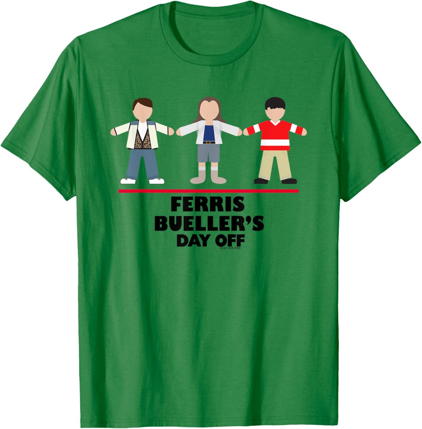Ferris Bueller's Day Off Sloane & Cameron Cartoon Trio T-Shirt - T-Shirt | Irish Green