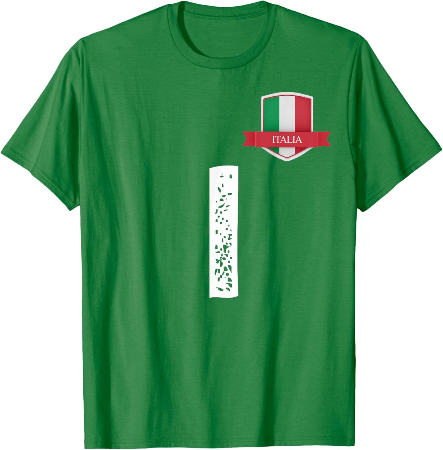 Italian Flag Letter I Italy Red T-Shirt - T-Shirt | Irish Green