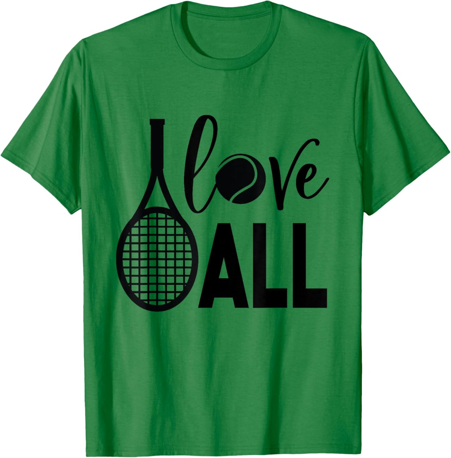 Love All Racket Ball Tennis Player T-Shirt - T-Shirt | Irish Green