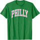 Retro Philly Pink Text Philadelphia Vintage Throwback T-Shirt - T-Shirt | Irish Green