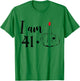 I Am 41 Plus 1 Middle Finger Funny 42nd Birthday Women T-Shirt - T-Shirt | Irish Green