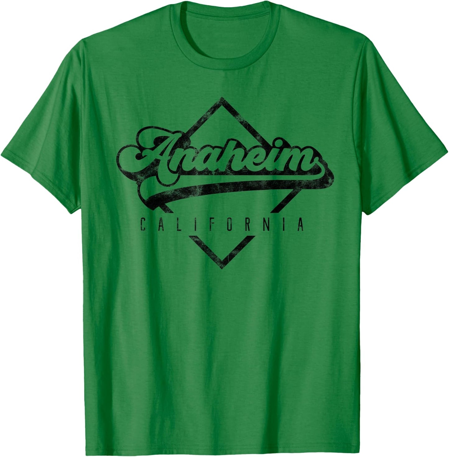 Vintage Anaheim California Shirt Distressed Retro 70s 80s T-Shirt - T-Shirt | Irish Green