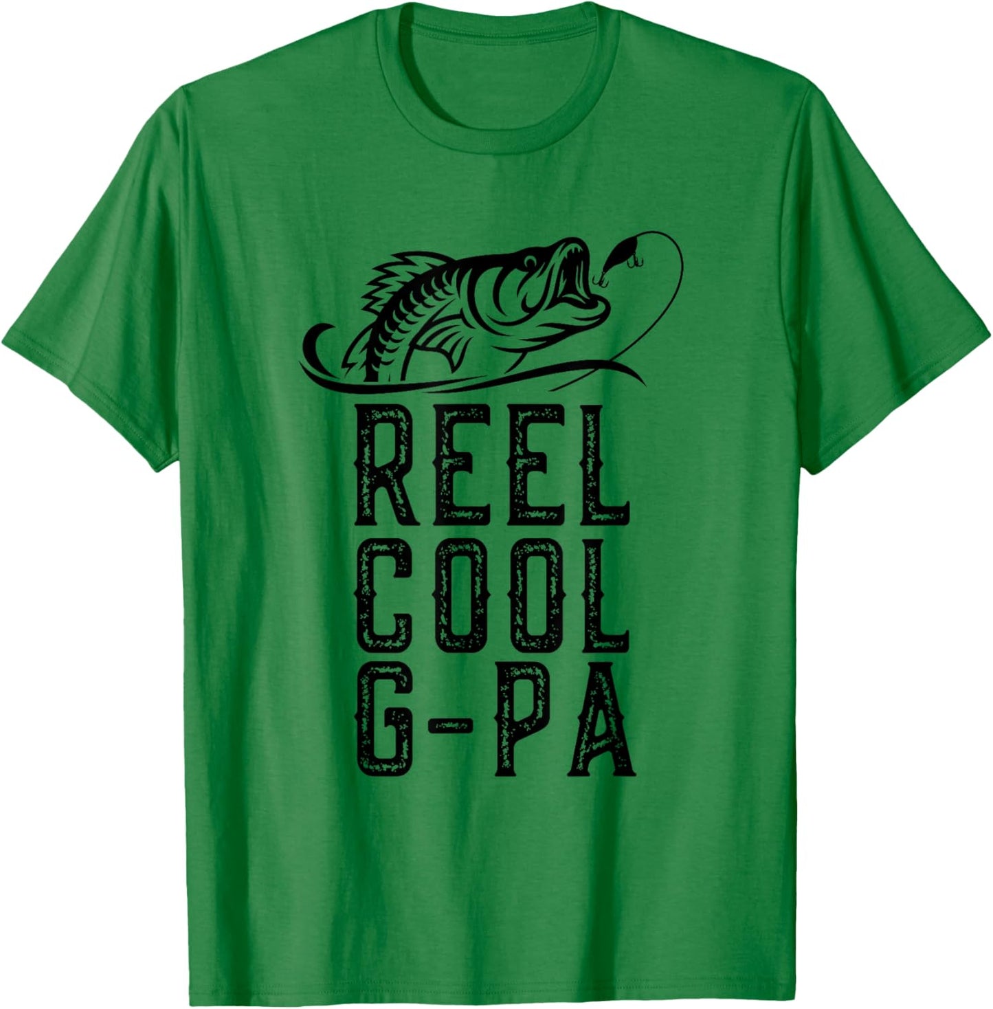 Reel Cool G-Pa Fishing Fisherman Funny Retro GPa T-Shirt - T-Shirt | Irish Green