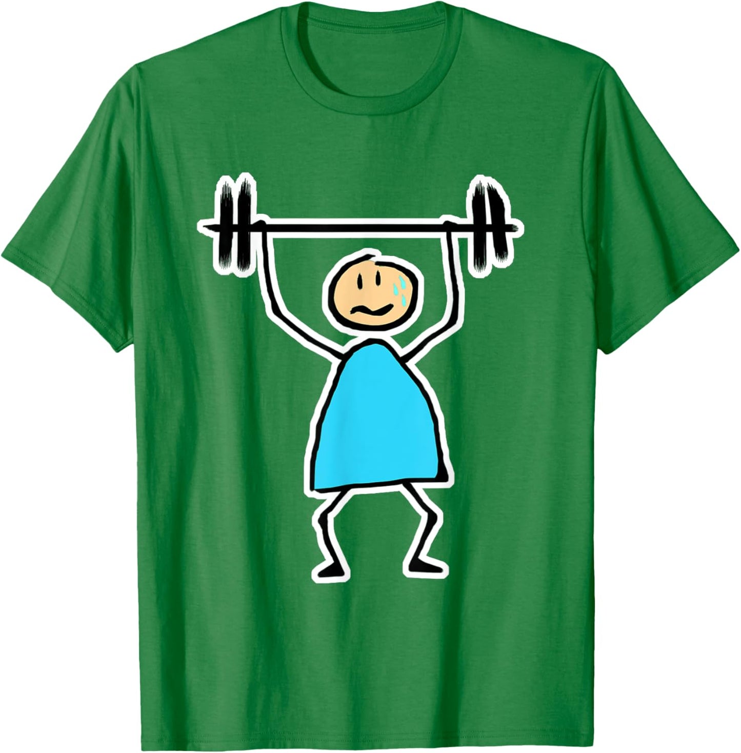 Novelty Store Gym White Small Classic Fit U-Neck Short Sleeve Cartoon Gym T-Shirt - T-Shirt | Irish Green