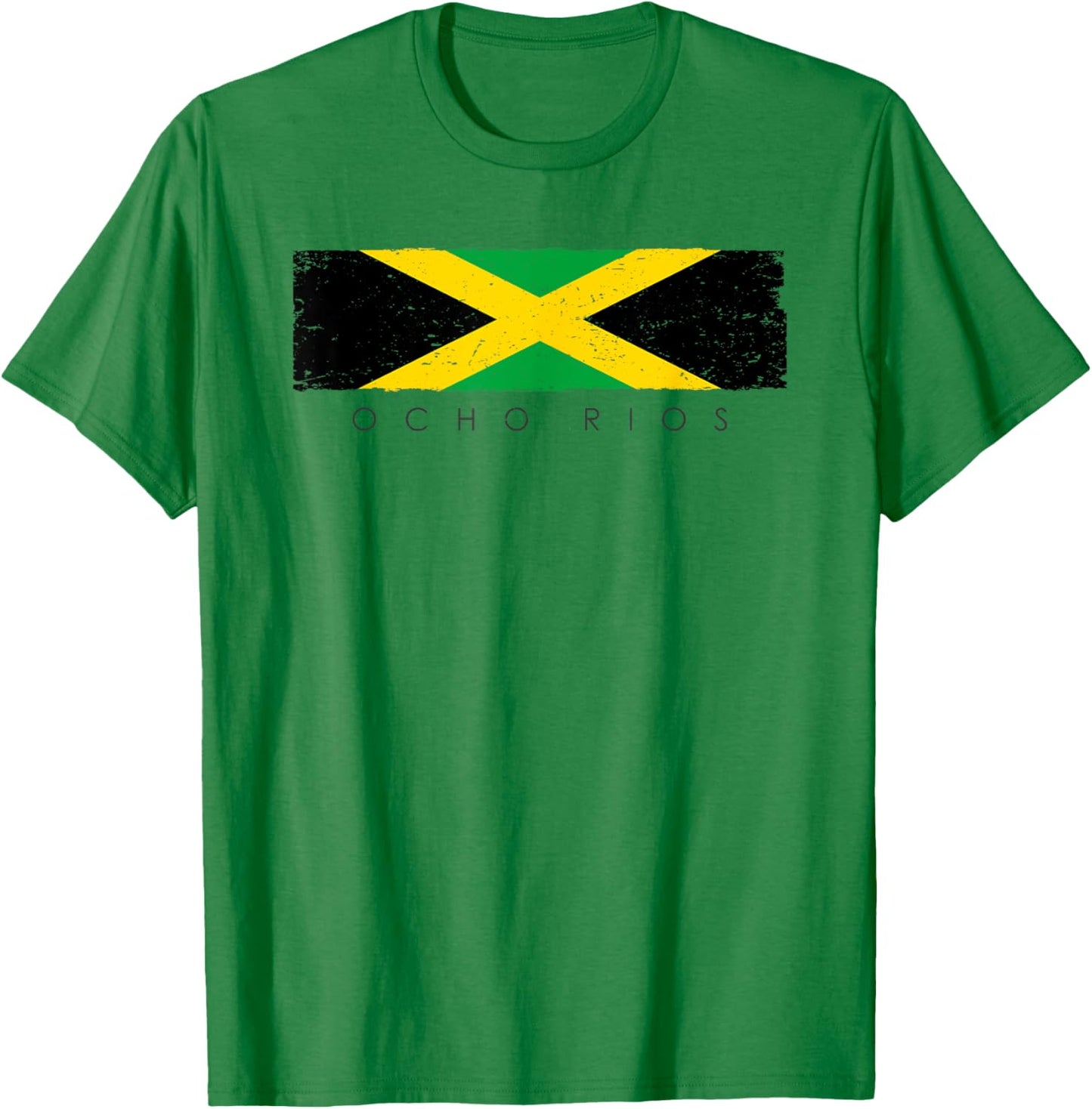 Vintage Ocho Rios Jamaica Vacation | Jamaica Lover T-Shirt - T-Shirt | Irish Green