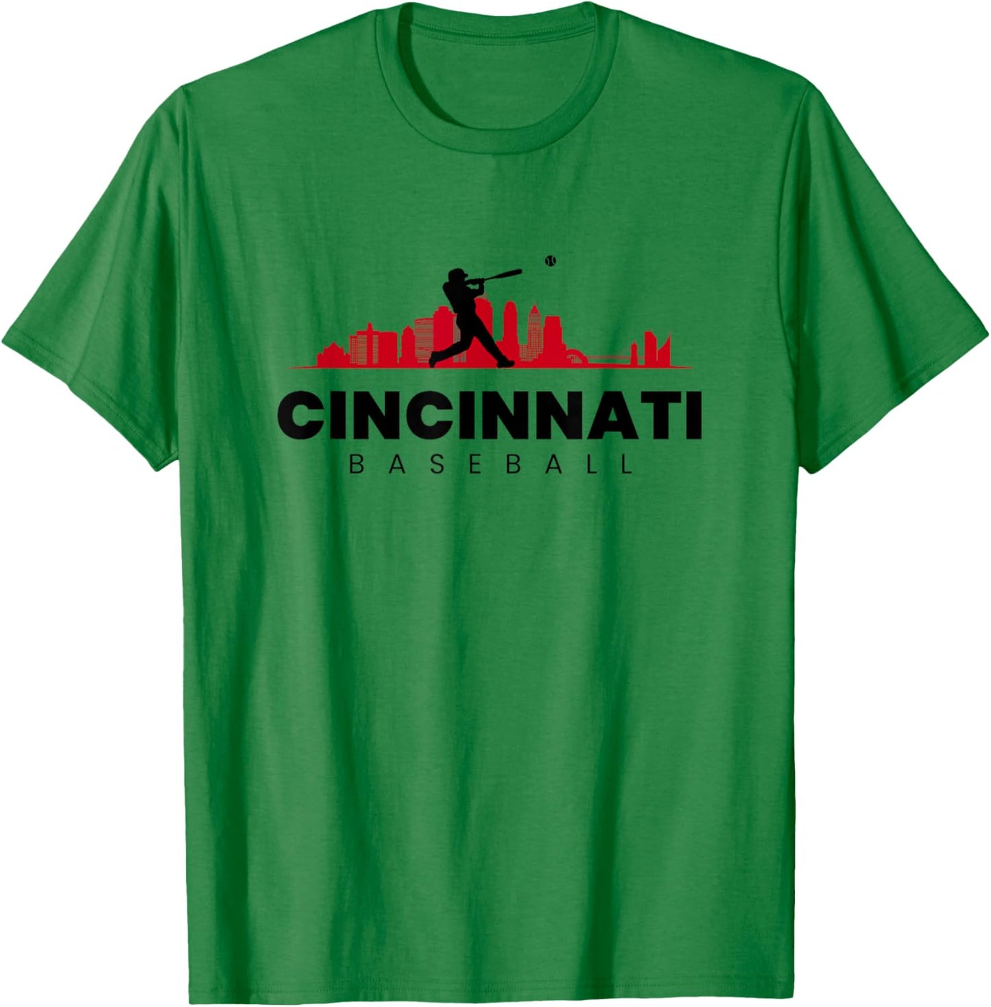 Cincinnati Baseball Vintage Minimalist Retro Baseball Lover T-Shirt - T-Shirt | Irish Green