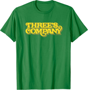 Three's Company Retro Three's Company Show Logo T-Shirt - T-Shirt | Irish Green