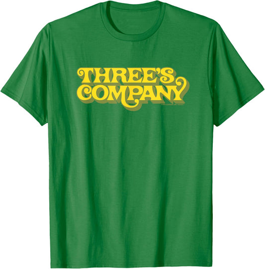 Three's Company Retro Three's Company Show Logo T-Shirt - T-Shirt | Irish Green