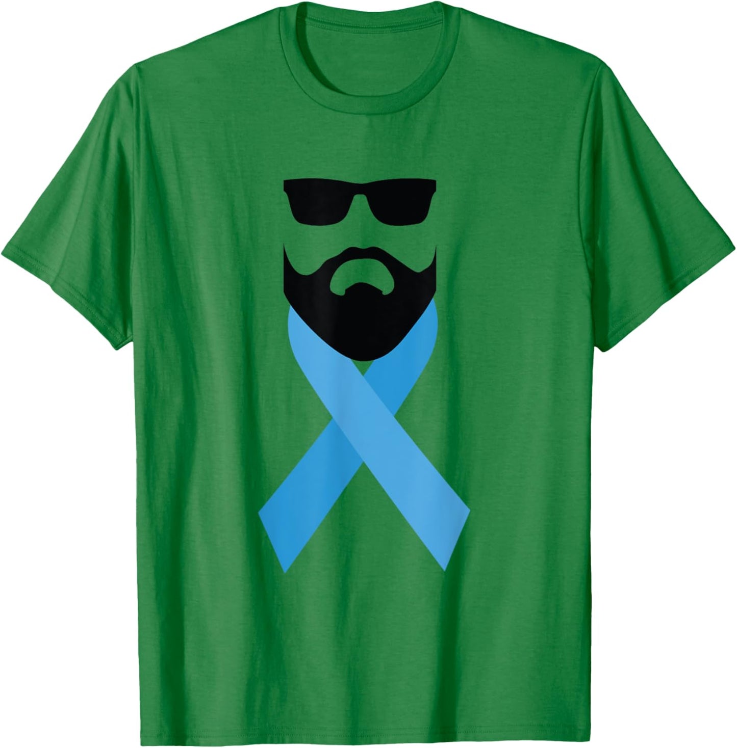 November No Shave Blue Ribbon Prostate Cancer Men, Women T-Shirt - T-Shirt | Irish Green