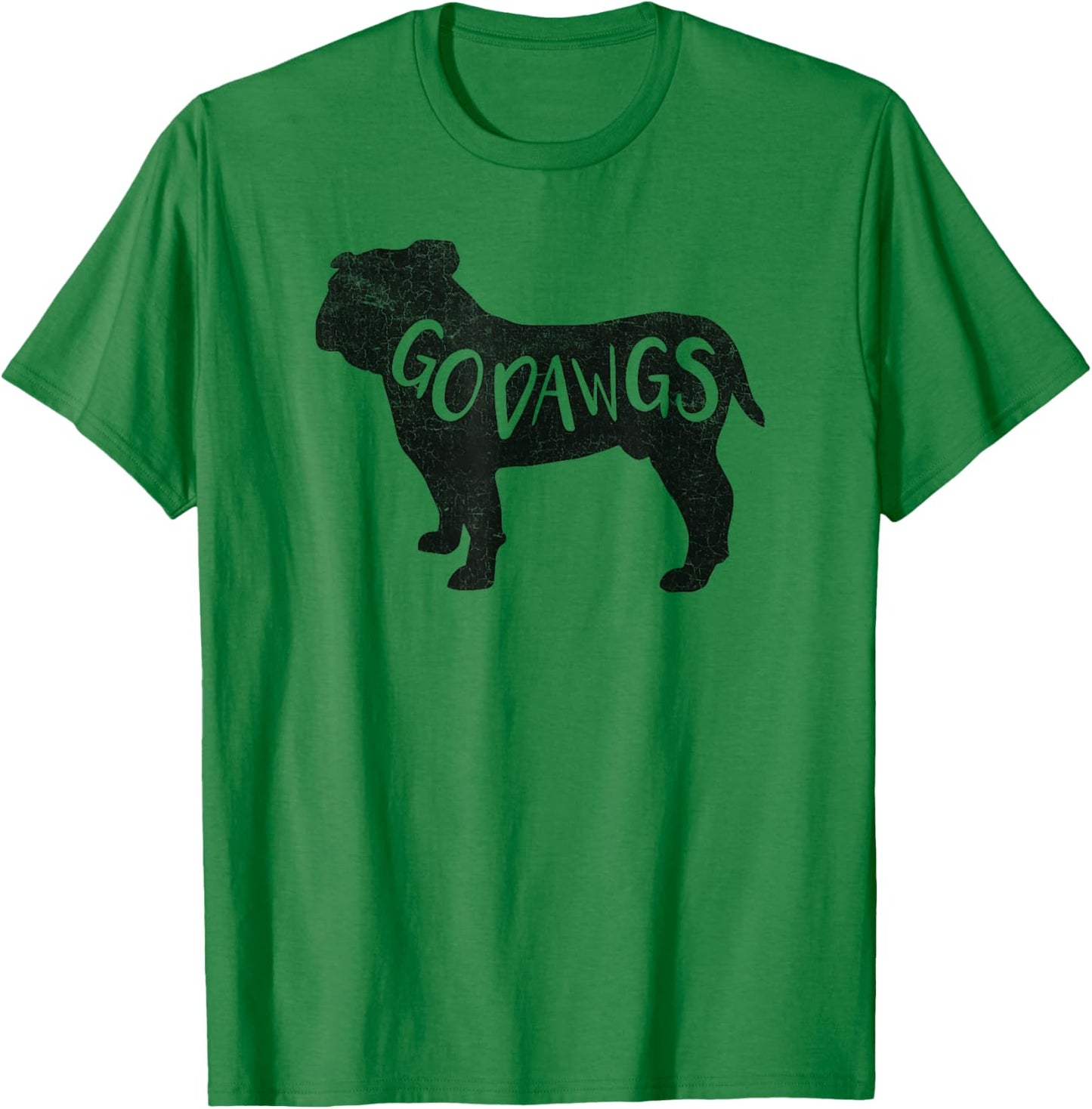 Go Dawgs Funny Bulldogs T-Shirt - T-Shirt | Irish Green