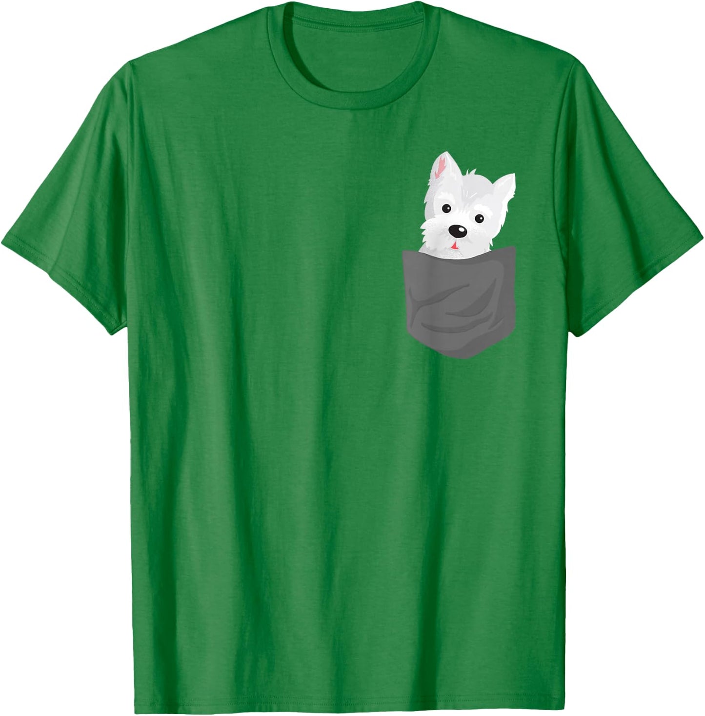 Dog in A Pocket Cute Westie Terrier Lover Puppy T-Shirt - T-Shirt | Irish Green