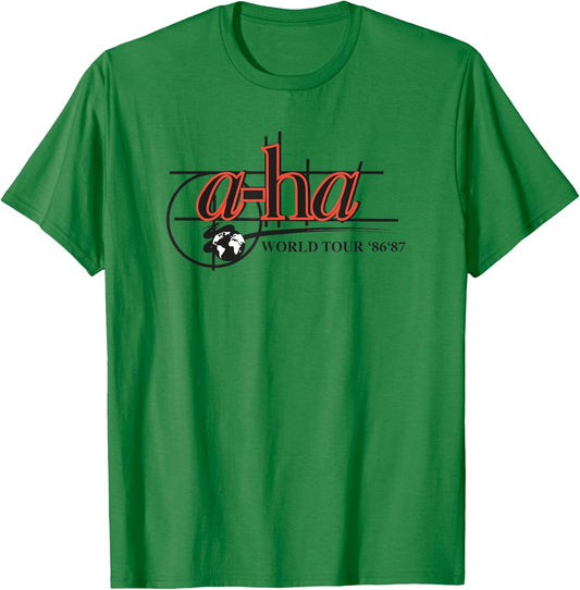 A-Ha World Tour '86 '87 T-Shirt - T-Shirt | Irish Green