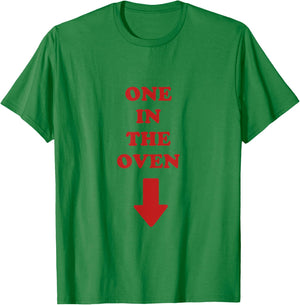 One in the Oven Pregnant Expecting Mother Police Academy T-Shirt - T-Shirt | Irish Green