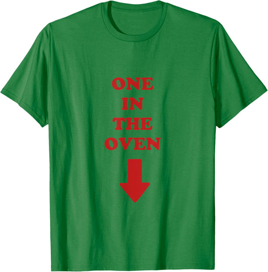 One in the Oven Pregnant Expecting Mother Police Academy T-Shirt - T-Shirt | Irish Green