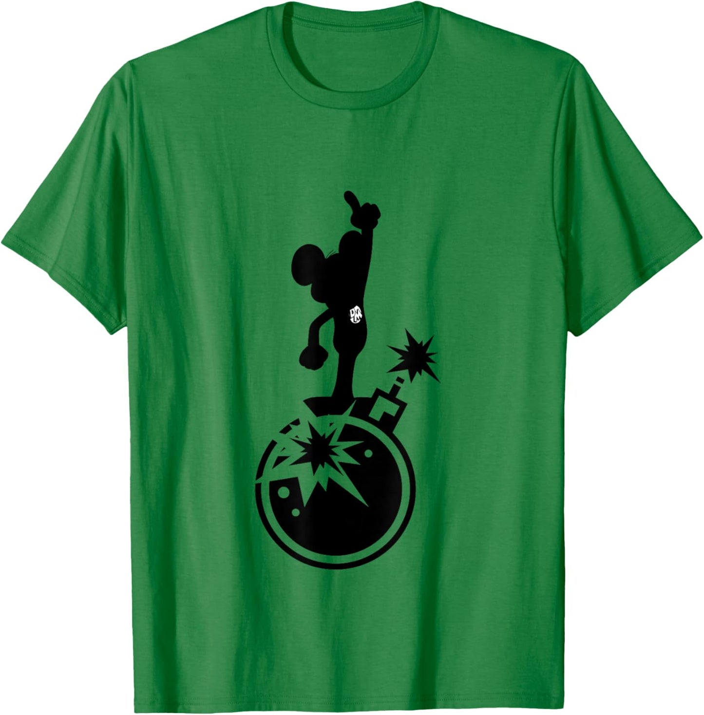 Danger Mouse Explosion Silhouette T-Shirt - T-Shirt | Irish Green