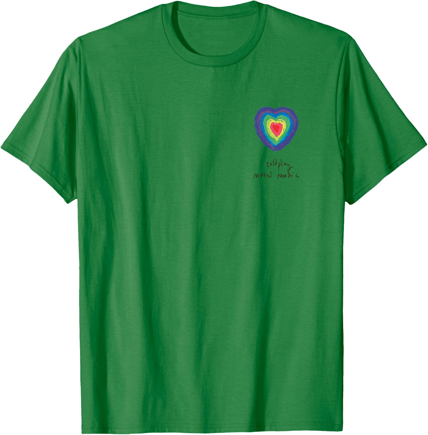 Coldplay Moon Music Heart Amazon Exclusive T-Shirt - T-Shirt | Irish Green