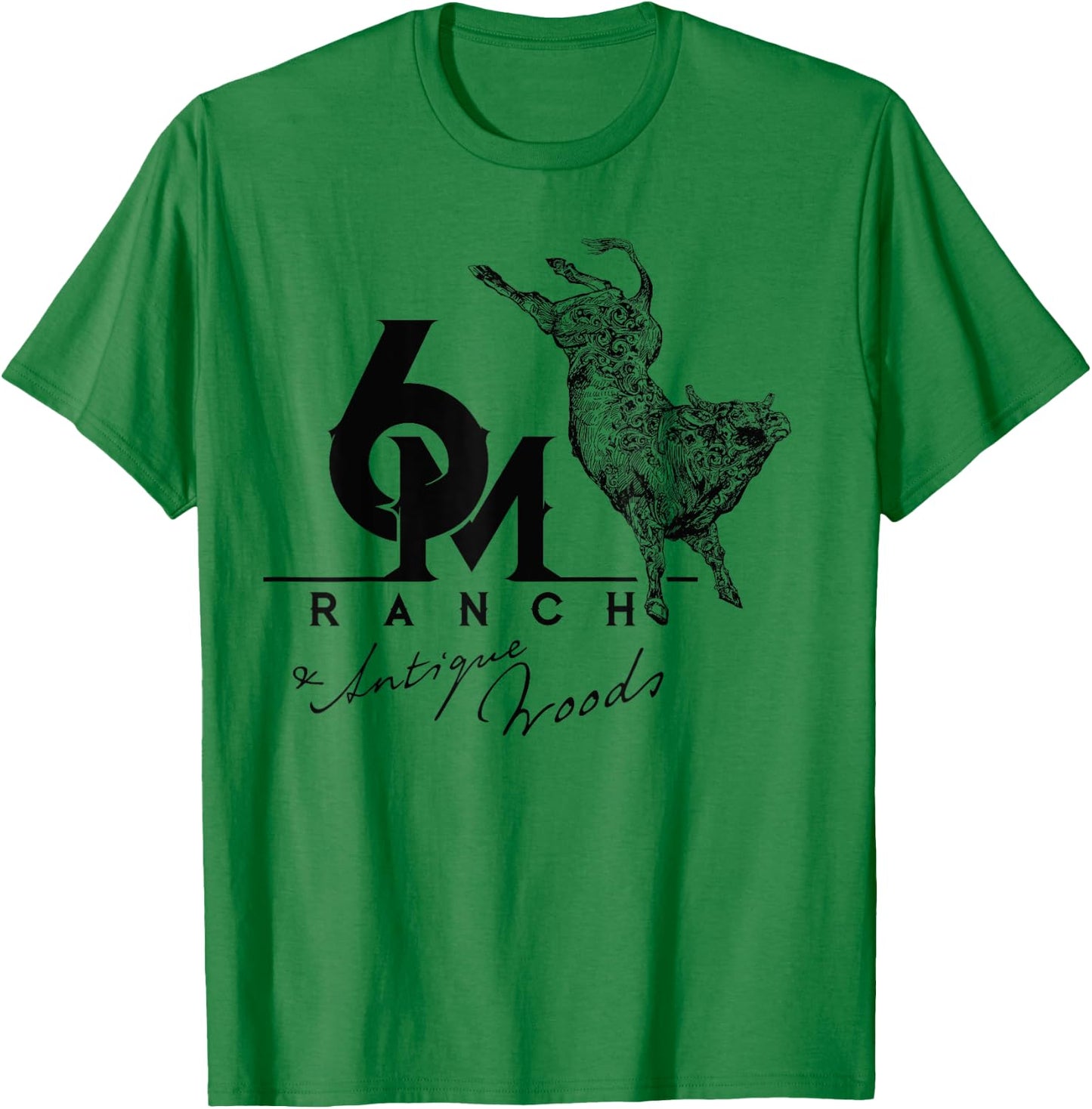 Bucking Bull Rodeo 6M Ranch 6262 T-Shirt - T-Shirt | Irish Green