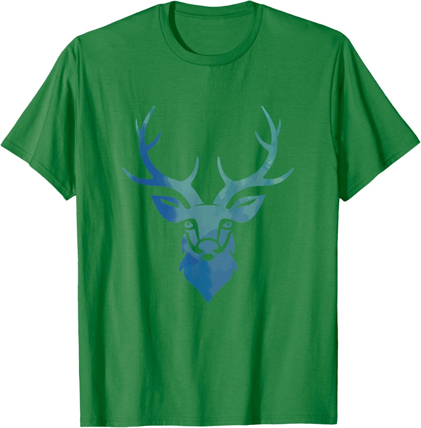 Stag Antlers Forest Hunter Deer Head Deer Antlers Gift T-Shirt - T-Shirt | Irish Green