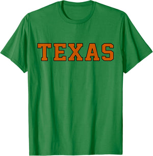 Vintage Texas Men Texas Women Retro Orange Gift T-Shirt - T-Shirt | Irish Green