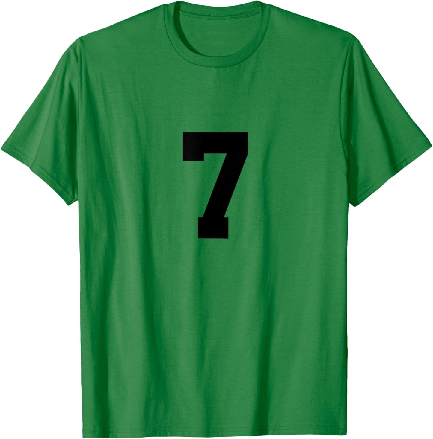 Number 7 (on Front/Back) Sports Team Jersey Number T-Shirt - T-Shirt | Irish Green