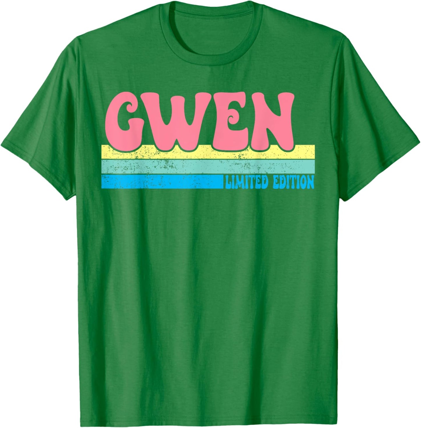 GWEN Name Personalized Cute Idea Groovy Women GWEN T-Shirt - T-Shirt | Irish Green