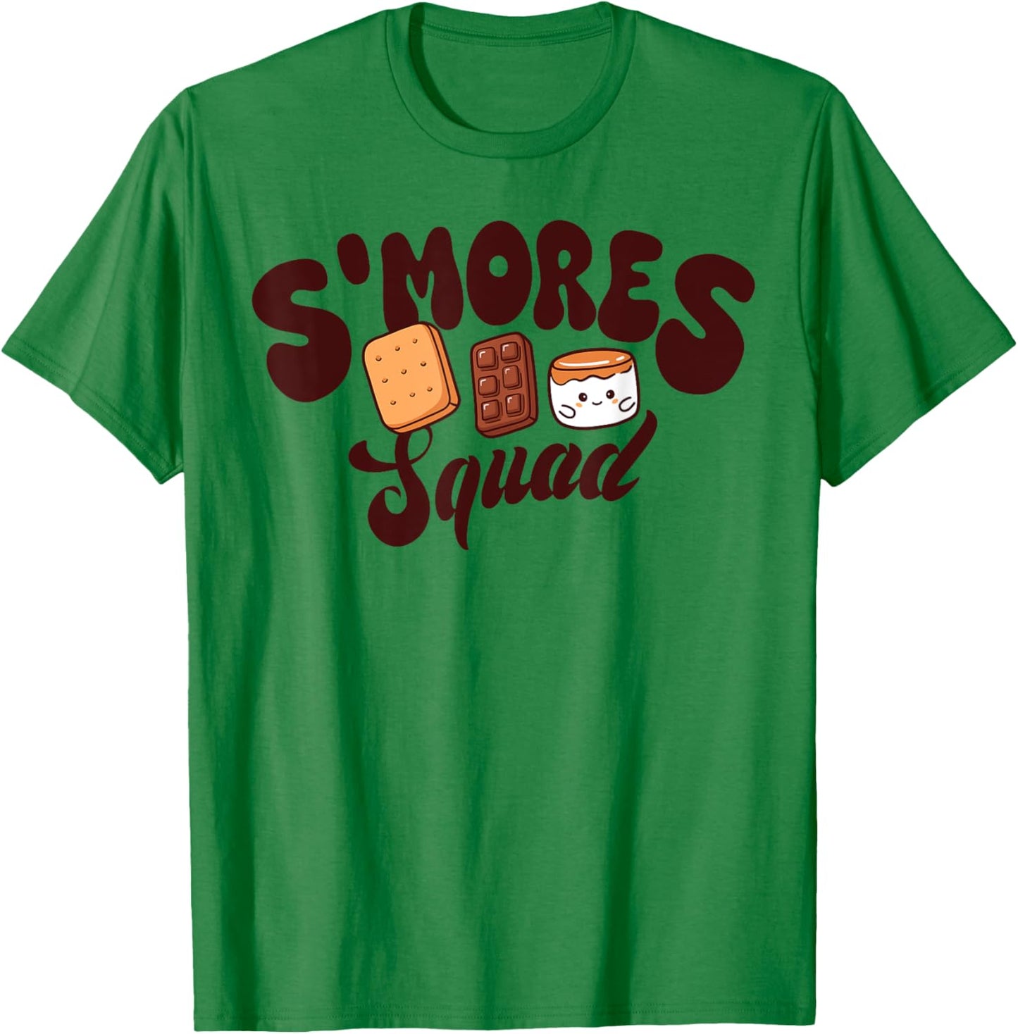 S'mores Squad Camping Campfire Chocolate Marshmallow S'more T-Shirt - T-Shirt | Irish Green
