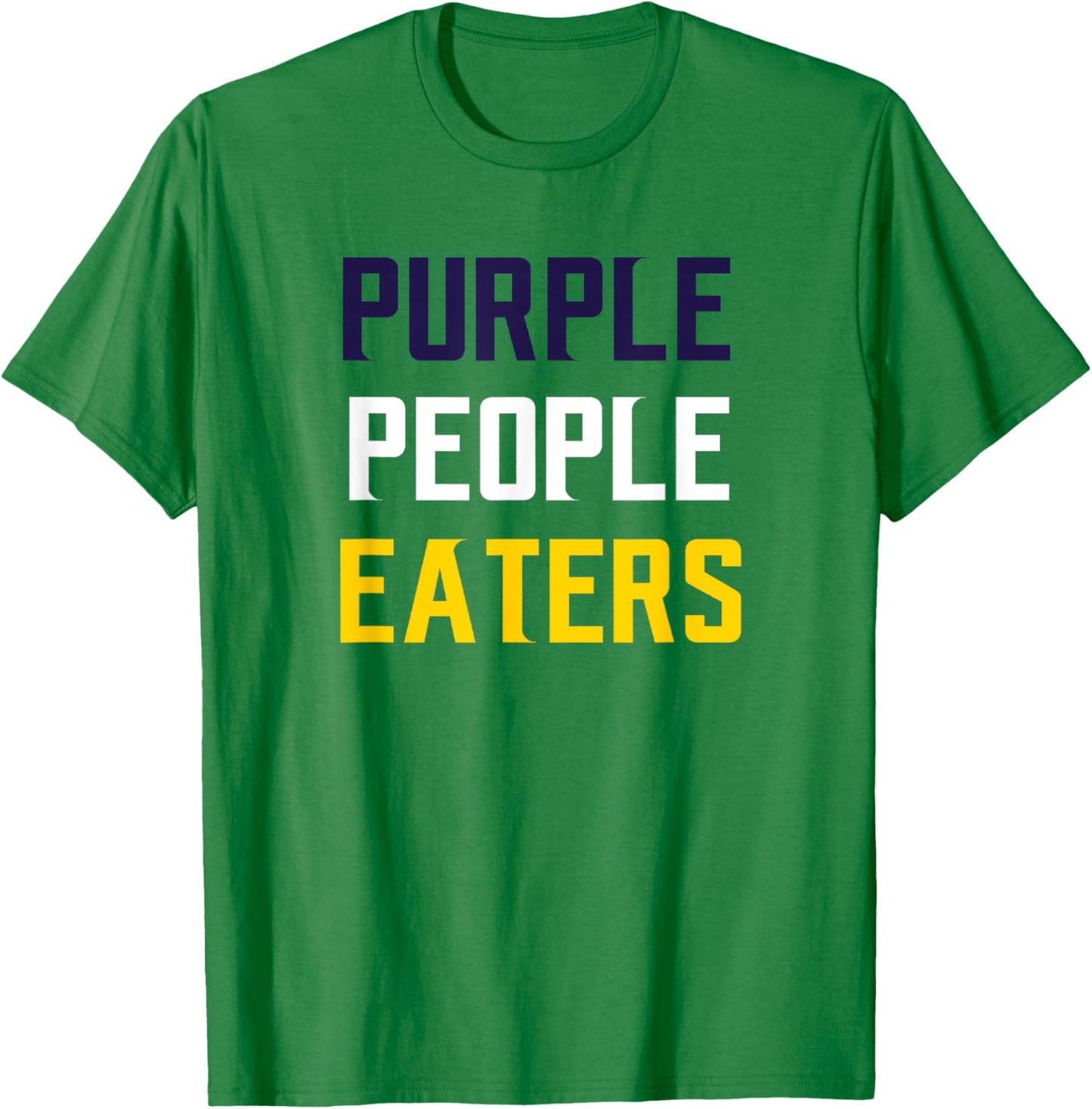 Casual Biscuits Purple People Eaters Football , Grey, Small, Short Sleeve, , Classic Fit, Polyester 100%, Letter Print, Sports Fans, Casual Wear Lovers, -Adults T-Shirt - T-Shirt | Irish Green