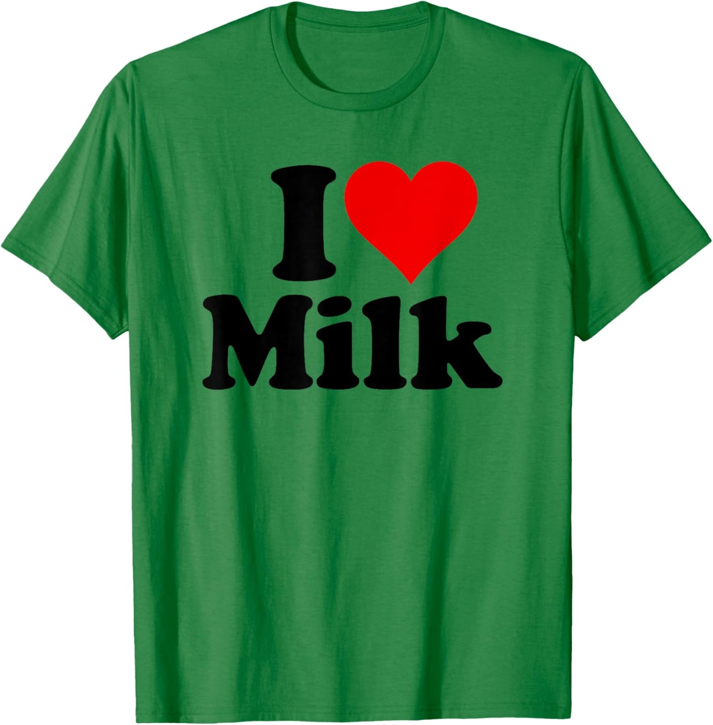 I Love Heart Milk T-Shirt - T-Shirt | Irish Green