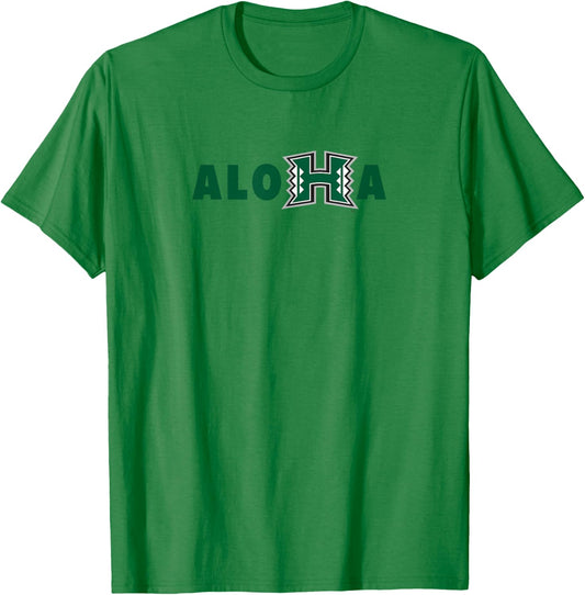 University of Hawaii Rainbow Warriors Aloha T-Shirt - T-Shirt | Irish Green