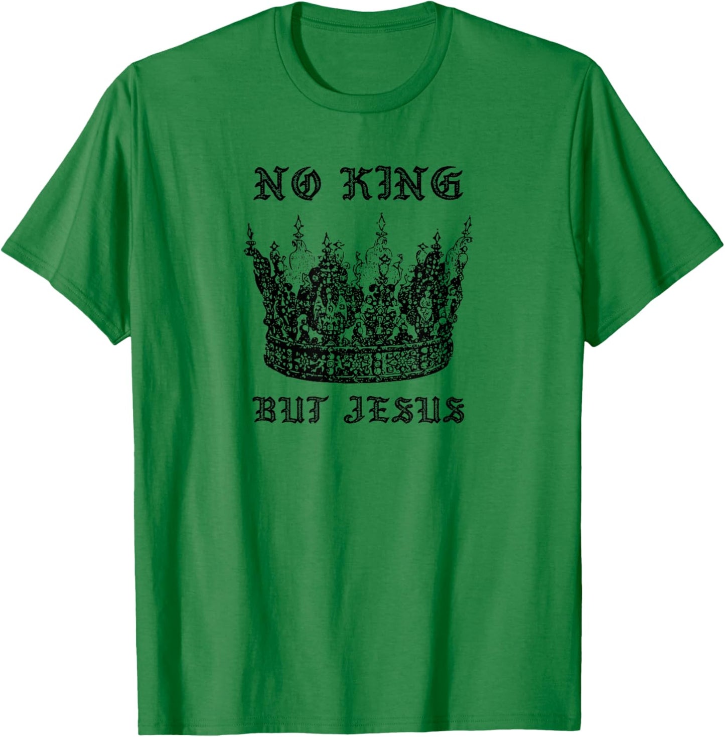 No King But Jesus Christmas Worship T-Shirt - T-Shirt | Irish Green