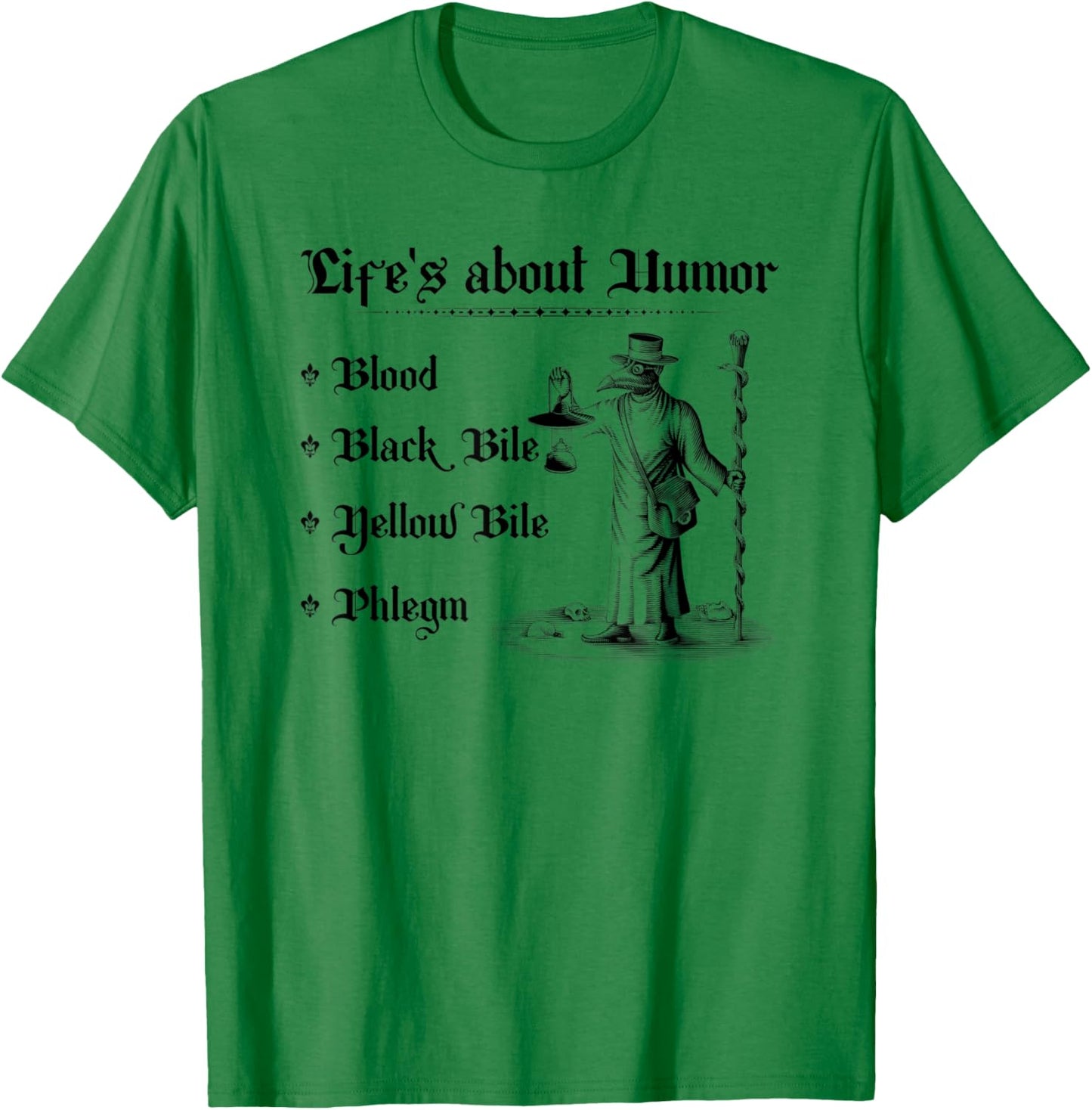 Renaissance Festival, Medieval Plague Doctor, Ren Faire T-Shirt - T-Shirt | Irish Green