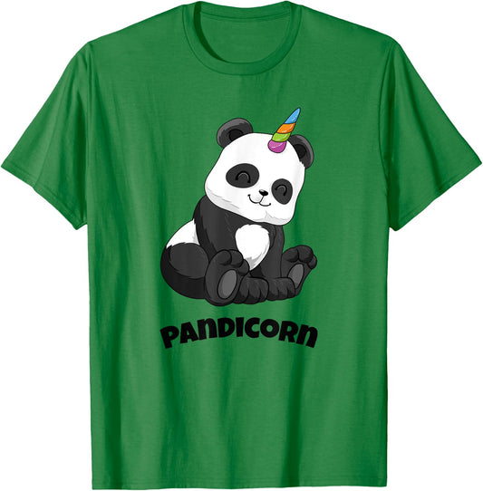 Pandicorn Unicorn Shirt Panda Lover Bear Rainbow Girl T-Shirt - T-Shirt | Irish Green