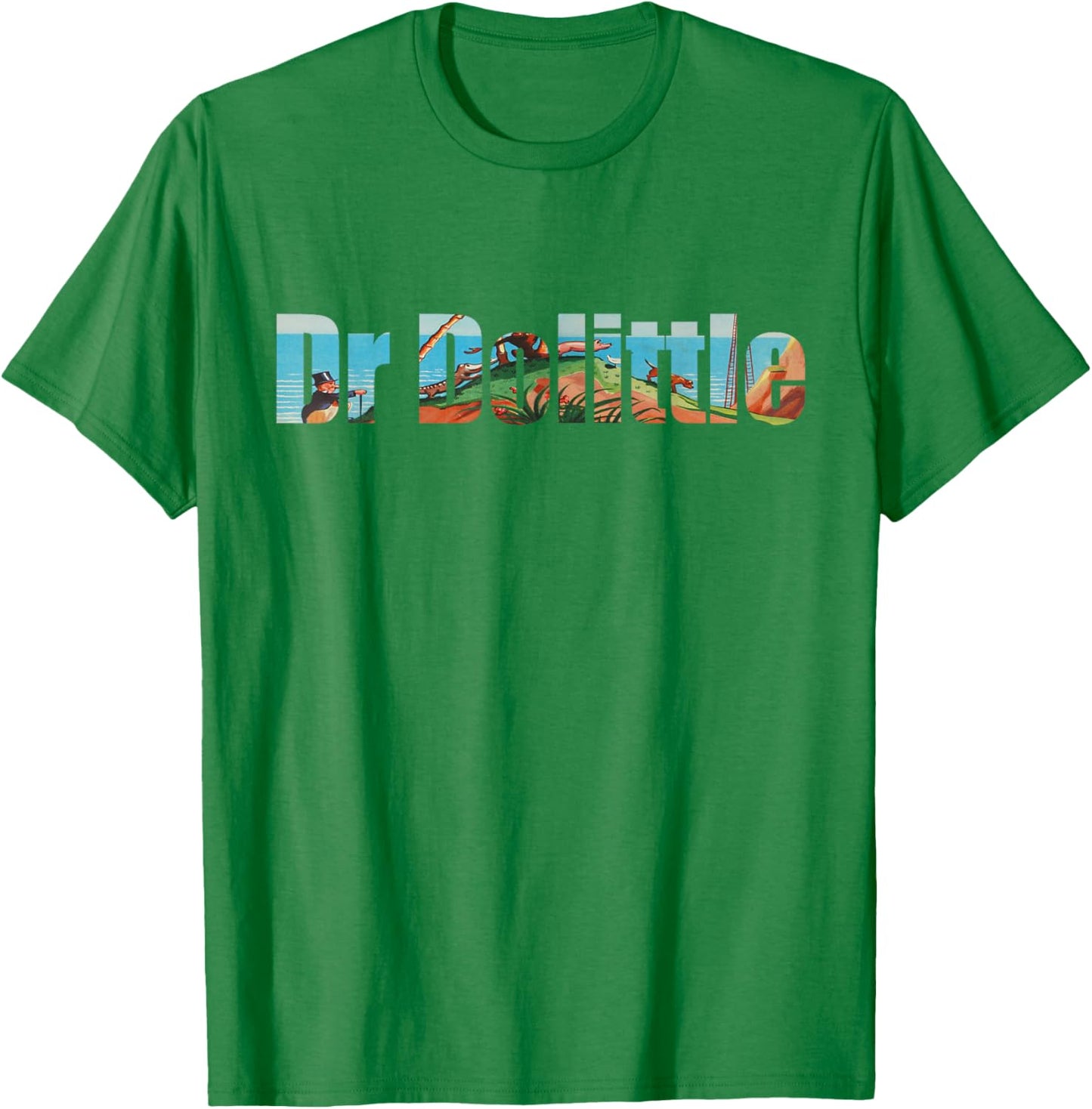 Dr Dolittle Text Silhouette T-Shirt - T-Shirt | Irish Green