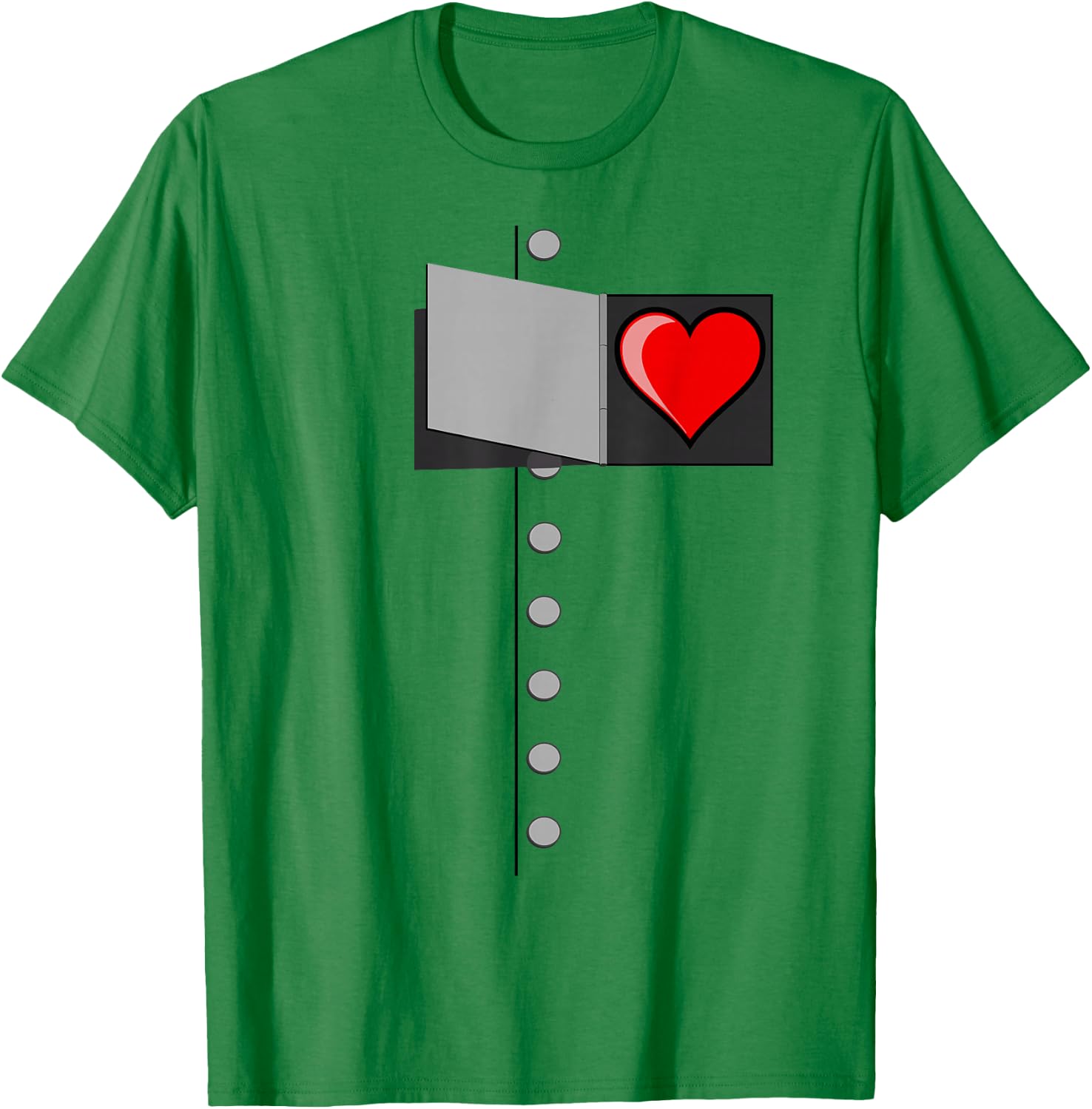 Wizard of OZ Halloween Tinman Costume - Oz Tin Man Heart T-Shirt - T-Shirt | Irish Green